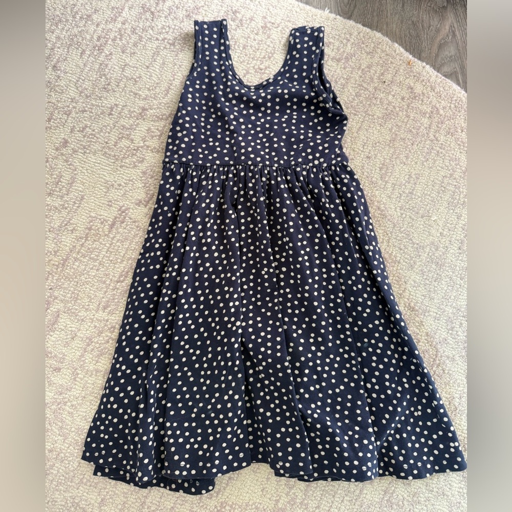 Alice + Ames The Tank Ballet Dress in Navy Polka Dot